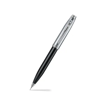 Sheaffer 100 Black & Brushed Chrome 0.7 mm Mechanical Pencil With Chrome Plated Trim